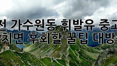 대전 가수원동 휘발유 중고차, 놓치면 후회할 꿀팁🍯 대방출!