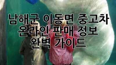 남해군 이동면 중고차 온라인 판매 정보 완벽 가이드