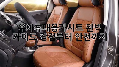 유아휴대용카시트 완벽 가이드: 장점부터 안전까지! 🚗✨
